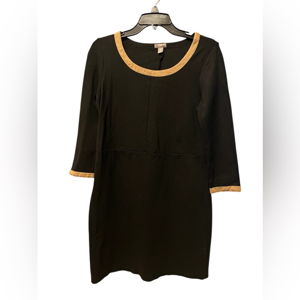J. Jill Petite Black Stretch Dress with Khaki Accents
- Size Small